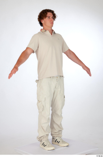 Lyle a-pose beige cargo pants beige polo t shirt beige…